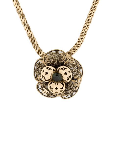 chanel camélia necklace price|Chanel camellia ring.